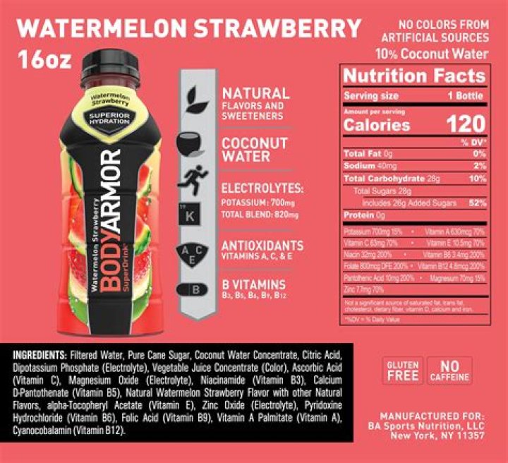 Body Armor Drink Nutrition Label: The Ultimate Guide to Staying Hydrated and Healthy