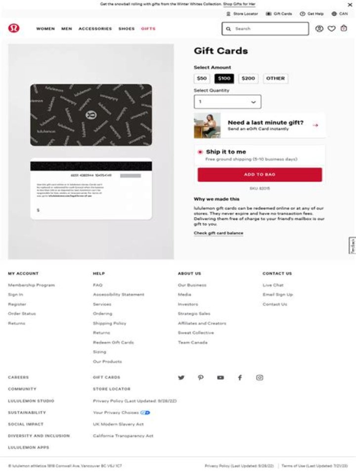 Lululemon Gift Card Amount: A Comprehensive Guide for Shoppers